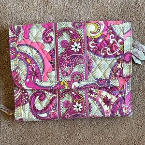 Vera Bradley Pink and Purple Paisley Quilted Clutch